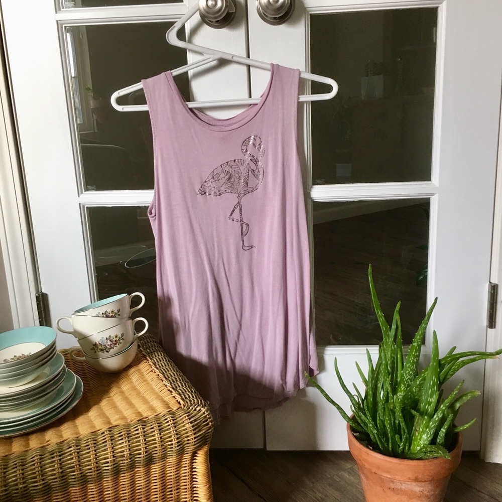 Purple flamingo tank Old Navy